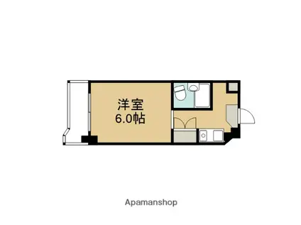 ホワイトウイング越野(ワンルーム/2階)の間取り写真