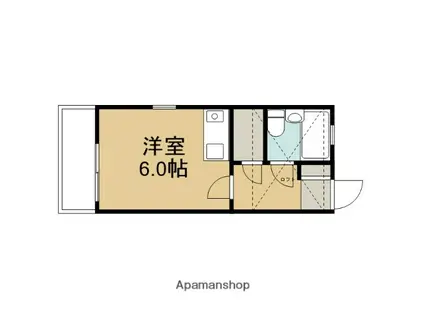 コーポアメニティ1(1K/2階)の間取り写真