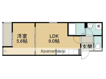 GRADUS上溝(1LDK/2階)の間取り写真