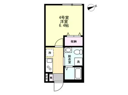 ベイルームリニア橋本(1K/3階)の間取り写真