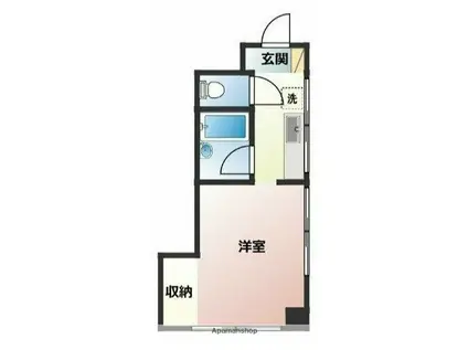 サニーヒル(1K/3階)の間取り写真