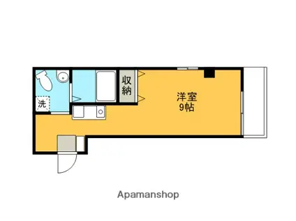 スタジオ・ピルエット(ワンルーム/3階)の間取り写真