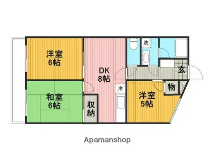 第2すくねハイツ(3DK/2階)の間取り写真