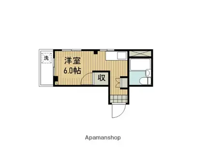 手島コーポ(ワンルーム/2階)の間取り写真