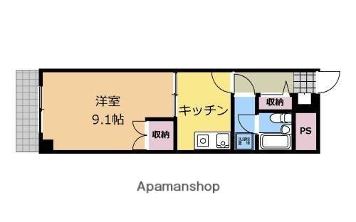 ライオンズマンション相武台第3(1K/1階)の間取り写真