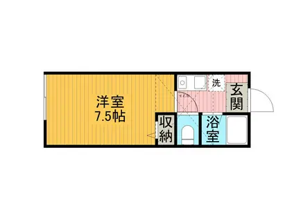 エトワール(1K/2階)の間取り写真