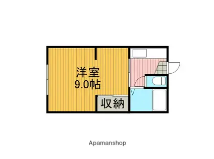 ハイネスK(1K/1階)の間取り写真