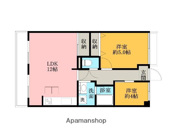 ライオンズマンション相模台(2LDK/1階)の間取り写真
