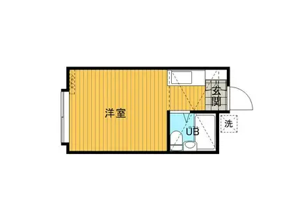 シェルピア北里(ワンルーム/2階)の間取り写真