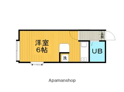 パレットハウス(1K/1階)の間取り写真