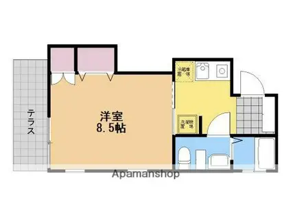 T S CUBE(1K/1階)の間取り写真