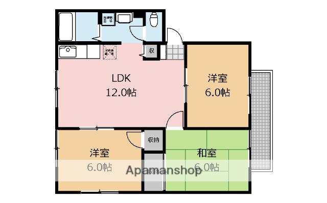 サンビレッジNOW C棟(3LDK/2階)の間取り写真