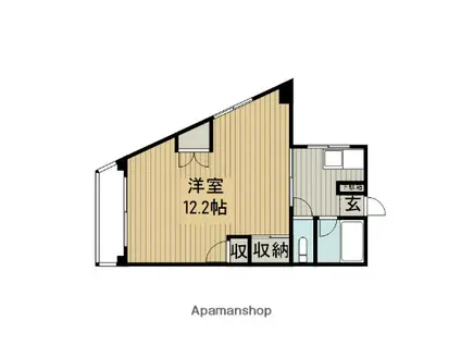 コーポ宅井(1K/3階)の間取り写真