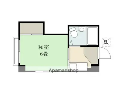 ハウステリア大野(1K/2階)の間取り写真