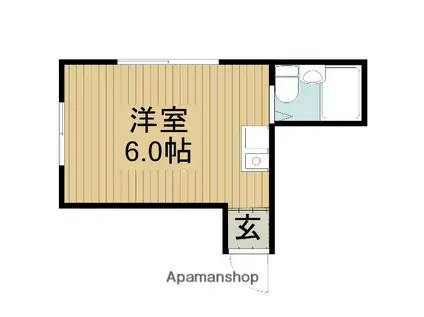 クレセントT・M(ワンルーム/2階)の間取り写真