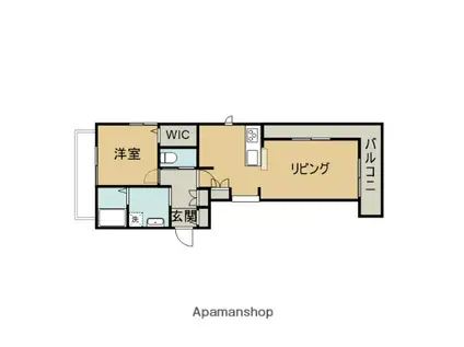 CHLORIS NIIYA(1LDK/4階)の間取り写真