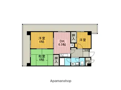 サンフィルトン(3DK/3階)の間取り写真