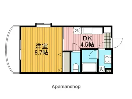 カサグランデⅡ(1DK/3階)の間取り写真