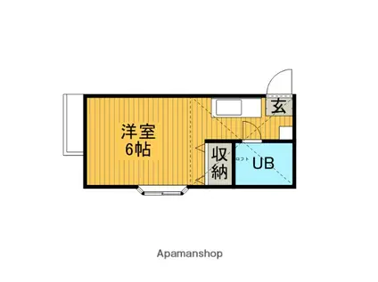 ヴェルデコリーナNO.1(ワンルーム/2階)の間取り写真