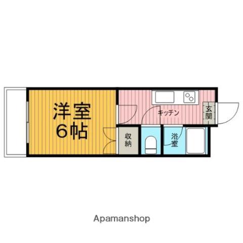 グリーンヒルズ小磯壱番館(1K/1階)の間取り写真