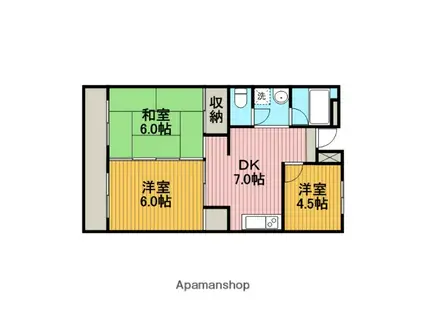 ディオール栄1(3DK/4階)の間取り写真