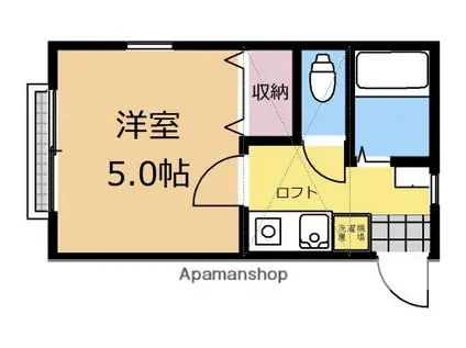 グリーンヒル相生(1K/1階)の間取り写真