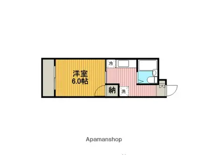 ロードサイドハウス(1K/2階)の間取り写真