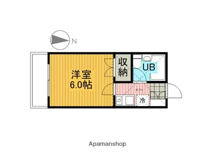 エルドラードフジ九沢(1K/1階)の間取り写真