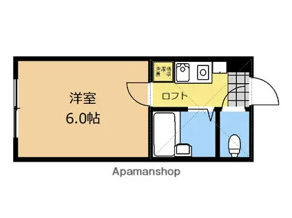 ロッシェル富士見Ⅰ(1K/1階)の間取り写真