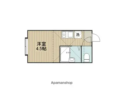 パンシオン淵野辺 A棟(ワンルーム/1階)の間取り写真