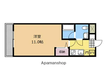 メルベーユサトウ(1K/4階)の間取り写真