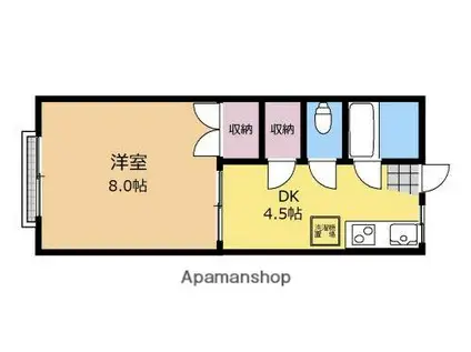味好ハイム(1DK/2階)の間取り写真