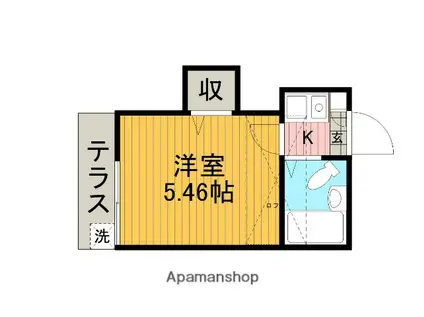 フレッシュメント1(1K/1階)の間取り写真