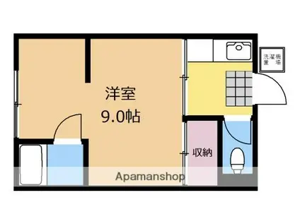 味好荘(1K/2階)の間取り写真