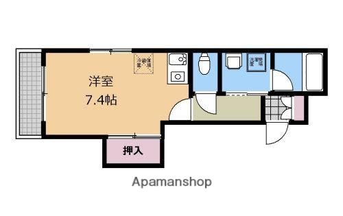 パークサイド鹿沼台(ワンルーム/3階)の間取り写真