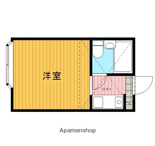 ヨーロピアン千代田(1K/2階)の間取り写真