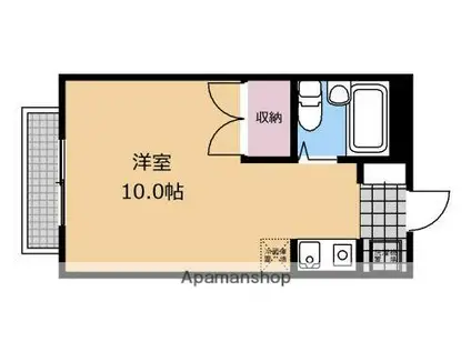 キクチハイツ(ワンルーム/2階)の間取り写真