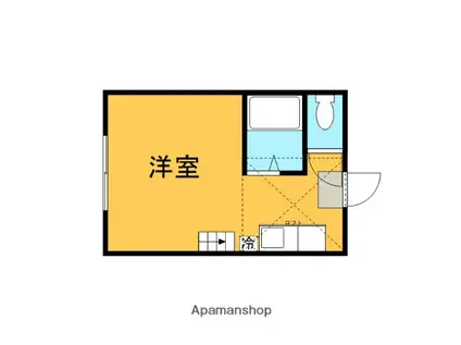 グリーンハイム(ワンルーム/1階)の間取り写真