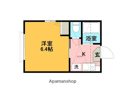 パルフラット(1K/2階)の間取り写真