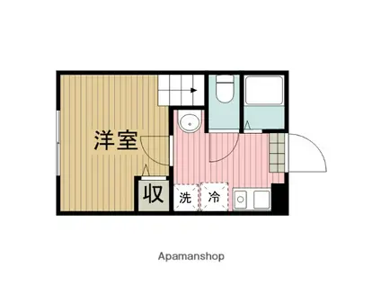 シリウス相模大野(1K/1階)の間取り写真