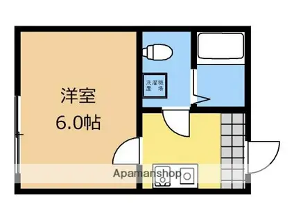 FERIO NAKATSU(1K/1階)の間取り写真