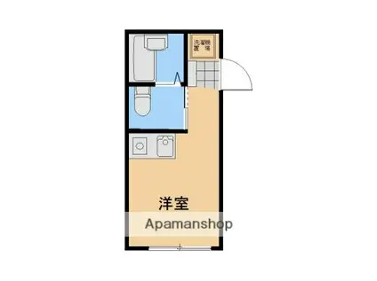 フェリーチェふちのべ(ワンルーム/3階)の間取り写真