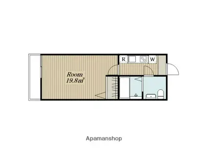 アザーレ・ソラ淵野辺(1K/2階)の間取り写真