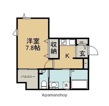 エムハウス(1K/3階)の間取り写真