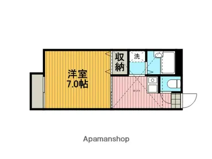 コンフォール淵野辺(1K/2階)の間取り写真