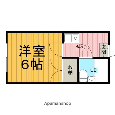 ホワイトシャンテ(1K/2階)の間取り写真