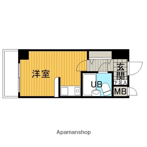 ライオンズマンション相模原第5(ワンルーム/10階)の間取り写真