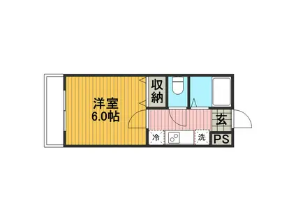 ランドペアハイム(1K/2階)の間取り写真