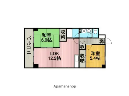 山上マンション(2LDK/1階)の間取り写真