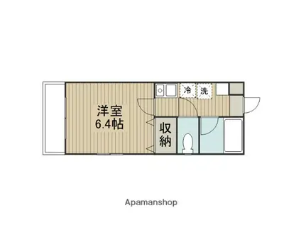 セラドン・グレイ(1K/1階)の間取り写真